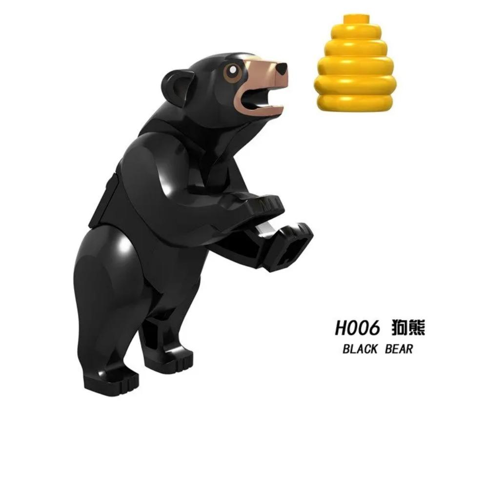 Locking Dinosaur Animals Tiger Leopard Polar Bear Elephant Shark Black Camel Building Blocks Toys For Children Animal Locking