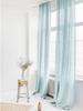 100% Linen Curtains for Window Farmhouse Living Room Rod Pocket Drapes Light Filtering Curtain Children Bedroom Environmental