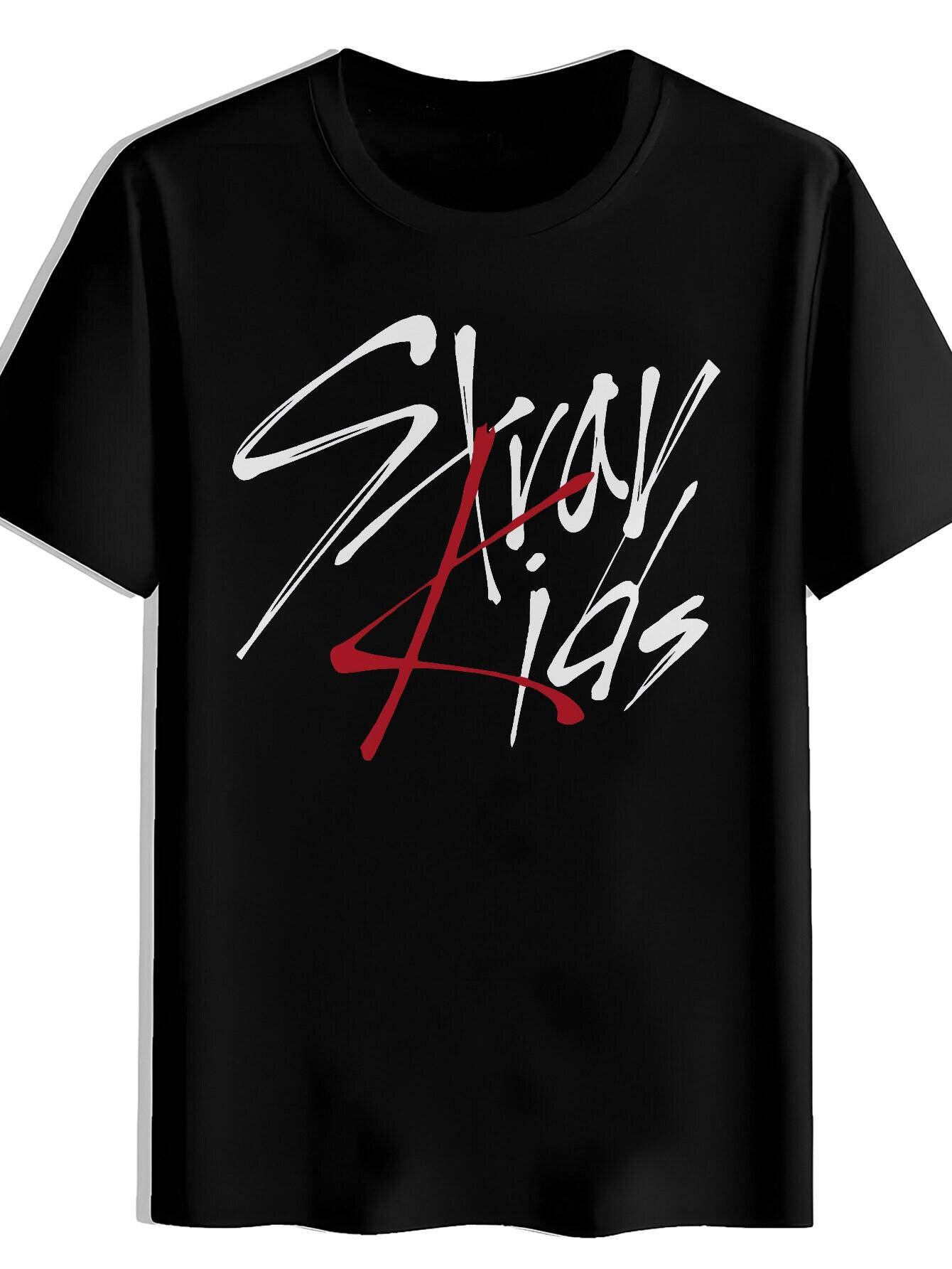 T-shirt Skate Kids Handwritten Style Font Print XS