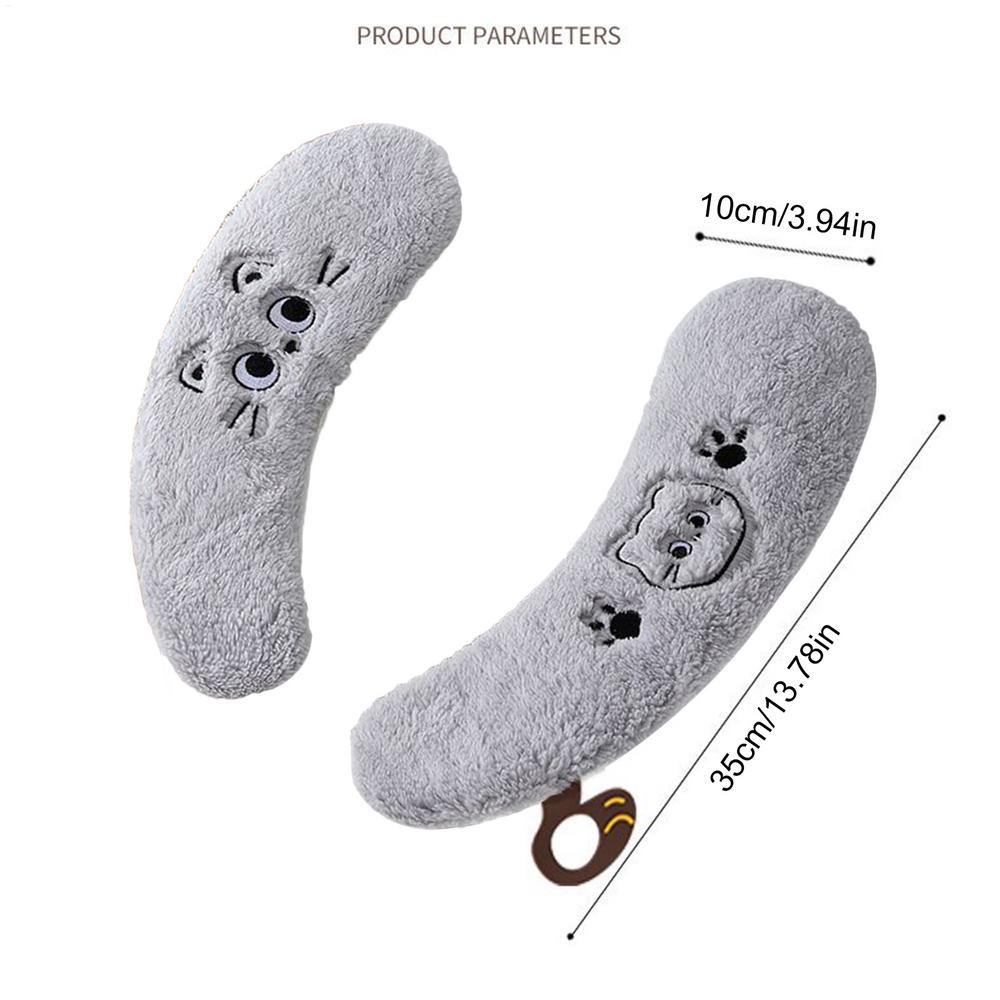 Warm Toilet Seat Cover 1-Pair Adhesive Washable Soft Winter Toilet Seat Cover With Handle For Winter Cold Weather Home RV Travel