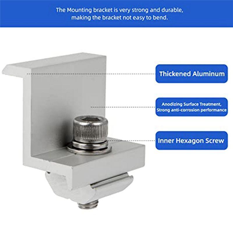 Aug. 12 Piece Solar Module Bracket End Clamp, End Clamp, Side Clamp For PV Solar Module Roof Mountings