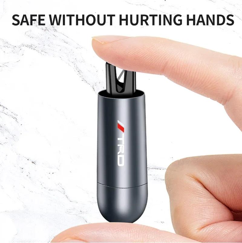Bilsikkerhetshammer Nødglassknuser Setebelteskjærer For TRD Toyota Corolla Rav4 Auris Camry Yaris CHR