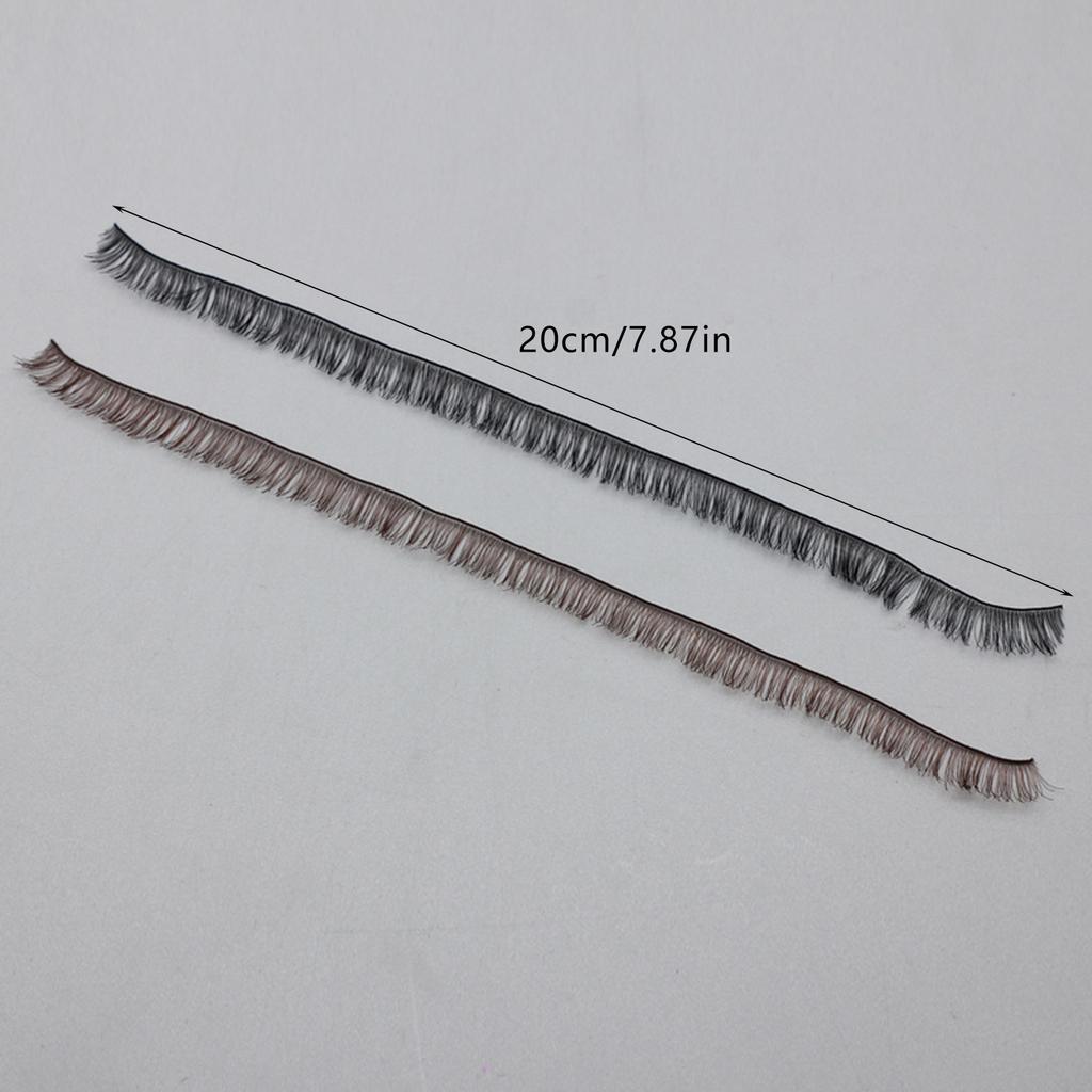 5 Stück 20cm Realistisches Nylon-Puppenwimpern-Set Anpassbare Länge Lebensechte Wimpern für Puppen Makeover Make-up Projekt