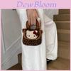 Hello Kitty Leopard Print Pu Crossbody Bag For Women With Mobile Pocket For Daily Commute