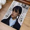 1pc Wednesday Addams Print Area Rug - Soft,Washable Non-Slip Indoor Mat for Office Chairs,Living Room,Home Office Decorative Rug