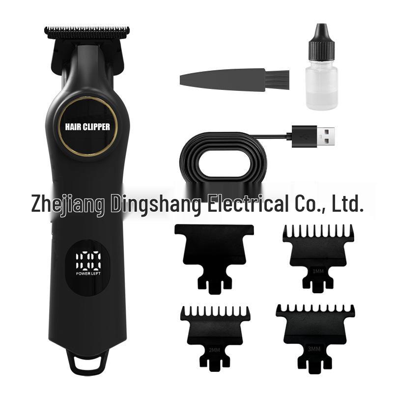 Retro Electric Hair Clipper with LCD Display and USB Charging