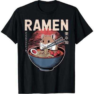 Anime Hamster Manga Kawaii Otaku Neko Japanese Ramen Hamster T-Shirt