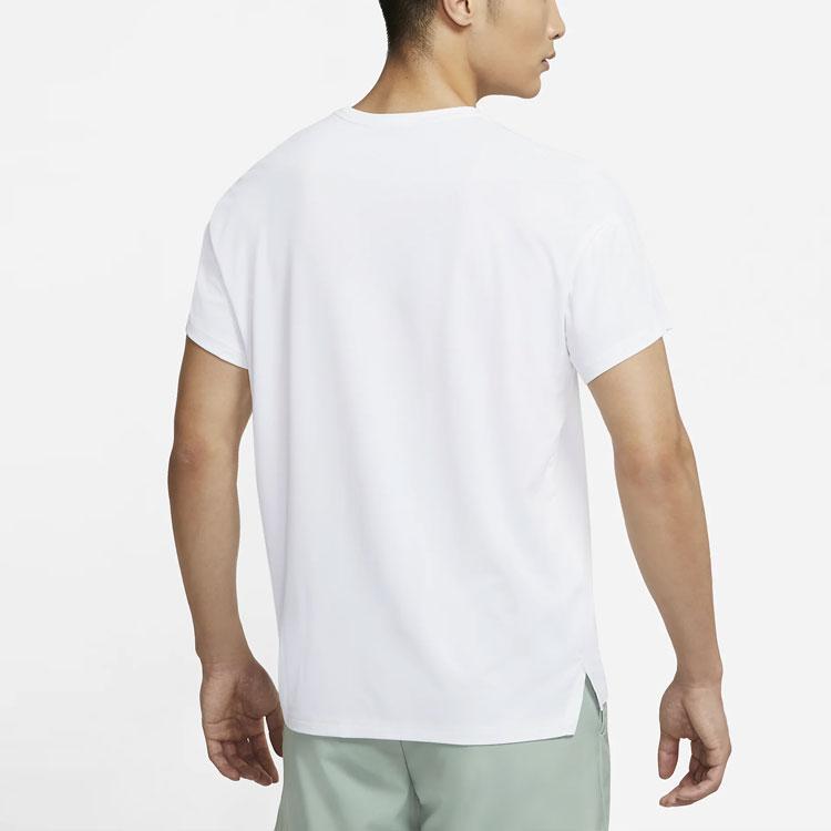 Nike Pro Dri-FIT Solid Color Sports Training Quick-Dry Crew Neck Short Sleeve T-Shirt Men Tops White CZ1182-100
