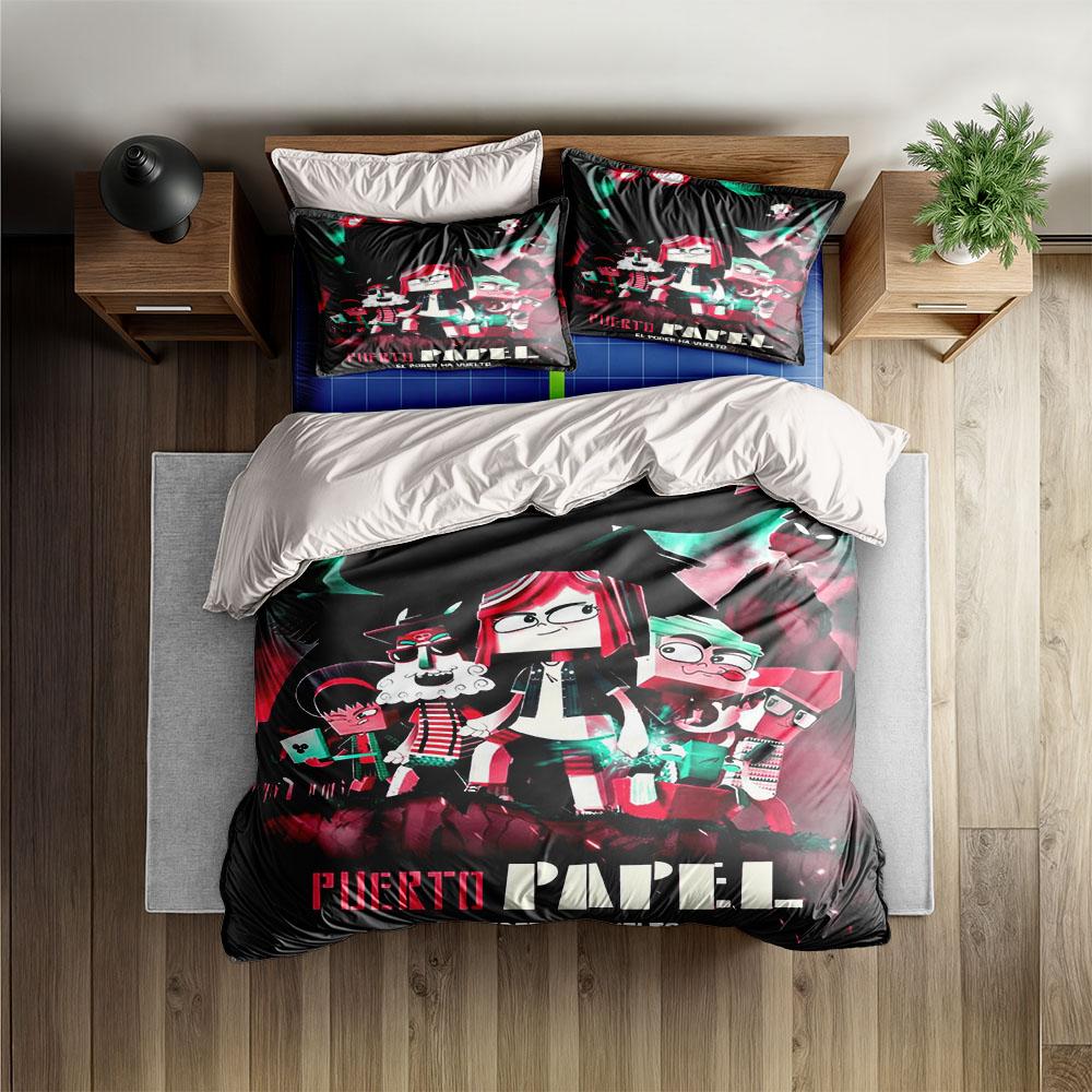 Puerto Papel Duvet Cover Set Without Sheet King Queen Double Full Twin Single Size Bed Linen Set