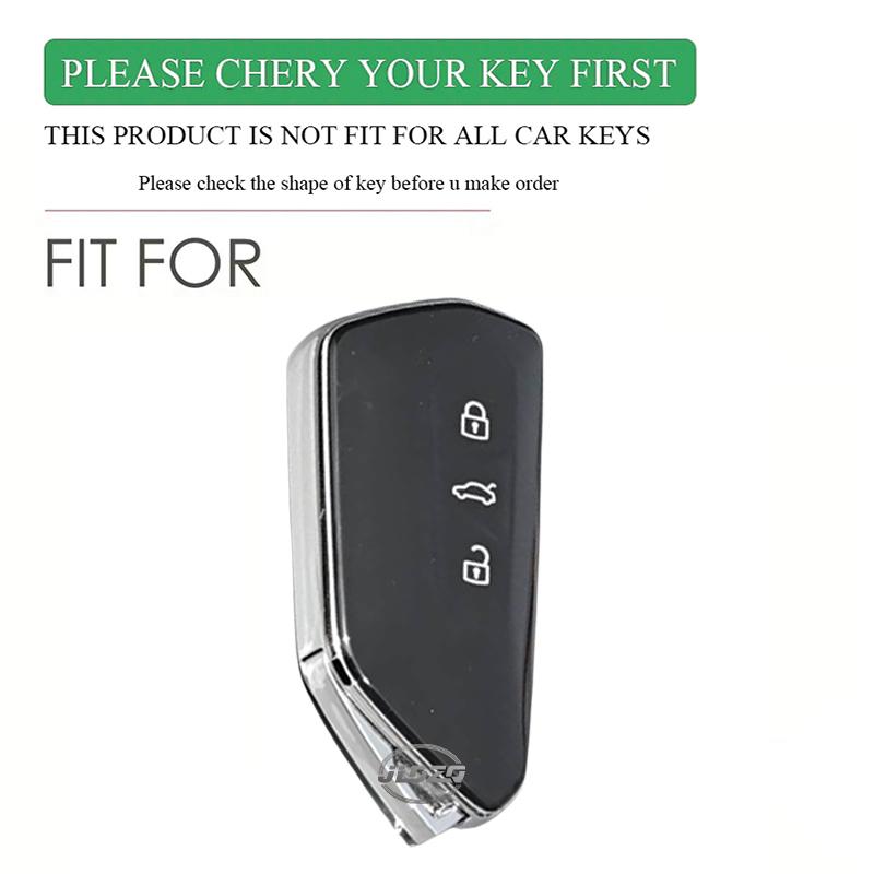 Car Key Case Cover For VW Volkseagen Golf 8 MK8 ID.3 ID.4 Cupra Skoda Octavia A8 SEAT Leon MK4 2020 2021 Formentor Tarraco