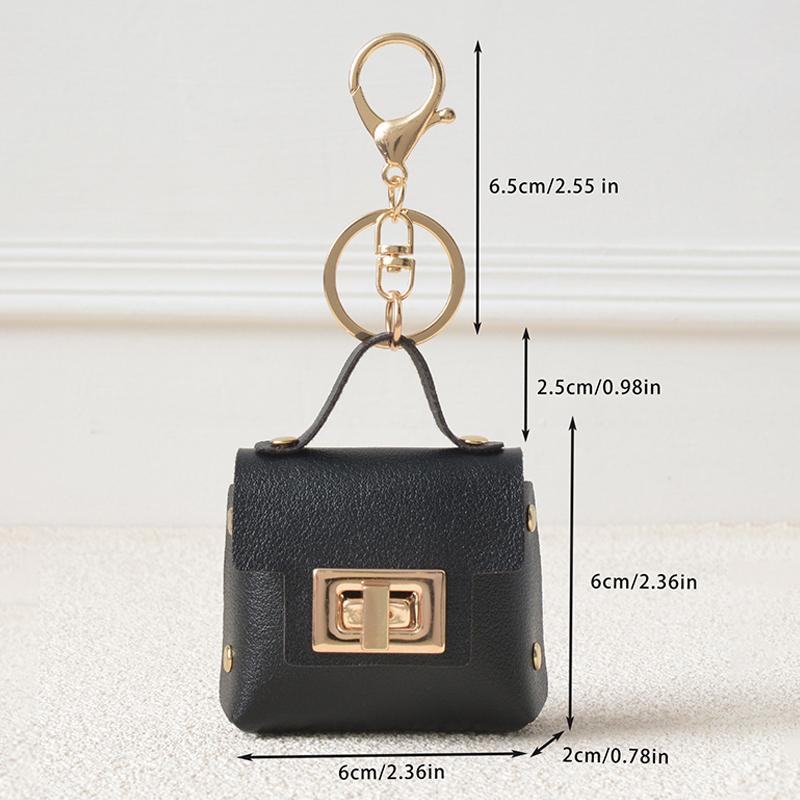 Tragbare Mini-Tasche Schlüsselanhänger Licht Luxus Kleine Taschenanhänger Einfarbig Kopfhörer Aufbewahrungstasche Anhänger Münzbörsenanhänger