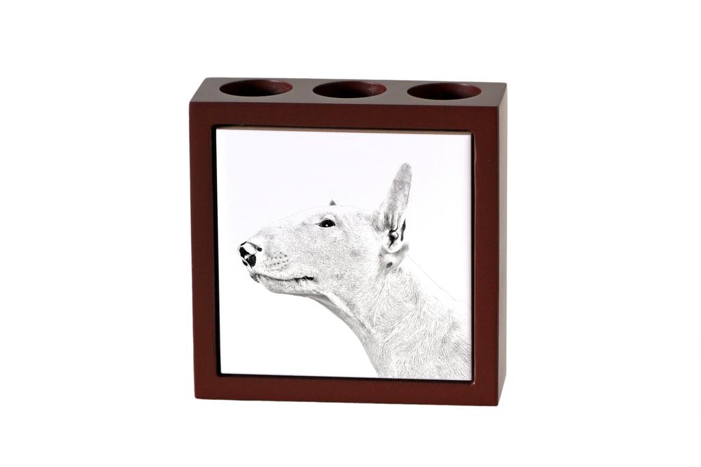 Bull Terrier, Bully – Pen holder with a dog, desk organizer with a print | Art-Dog