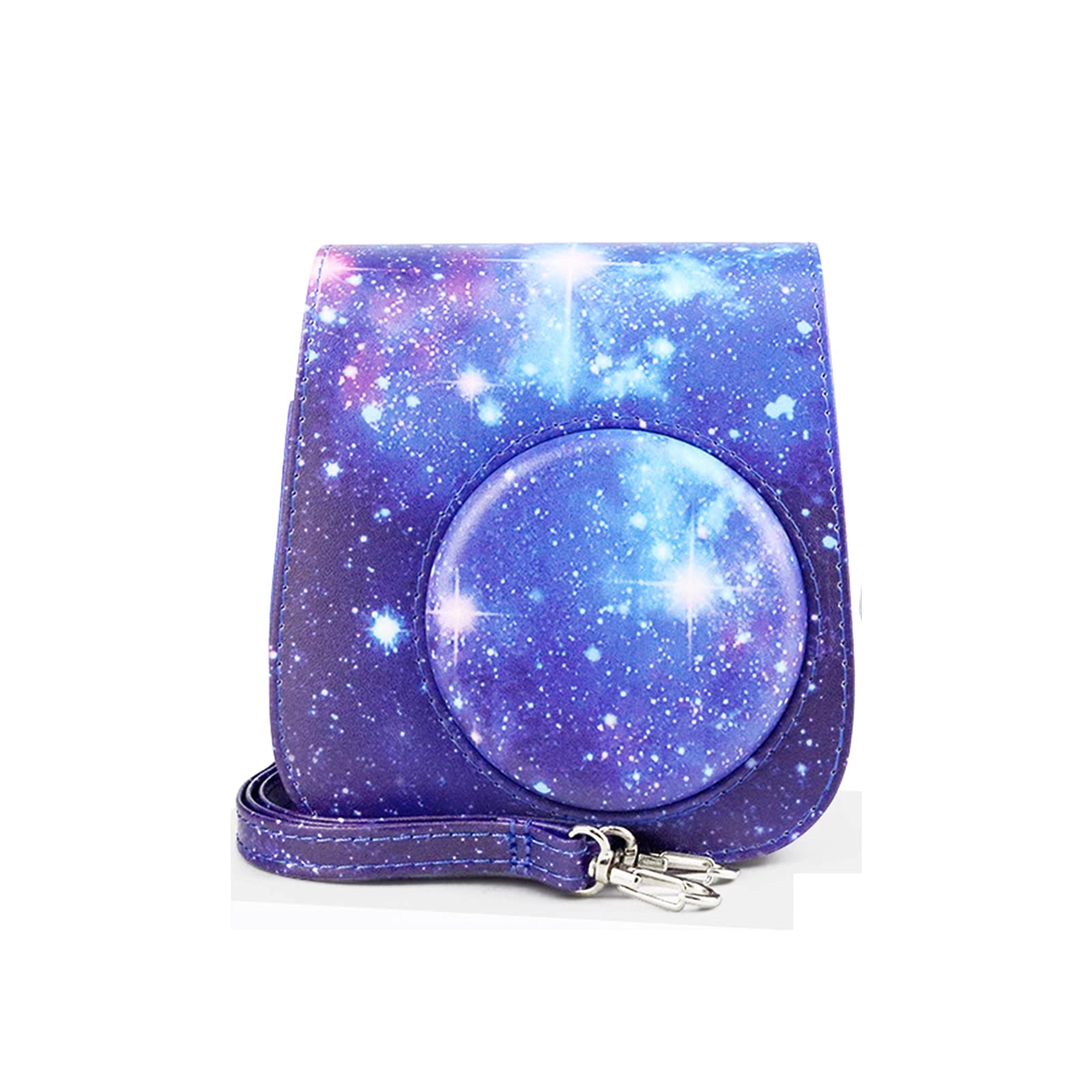

HIYQIN Instax Mini Case, Cute Camera Bag with Shoulder Strap, PU Leather (Star Pattern) for Instax Mini 12/11/9/8+/8