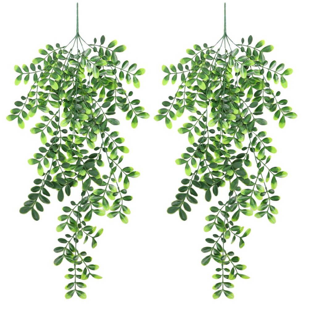 80cmPersian Fern Leaves Vines Home Room Decor Hanging Artificial Plant Plastic Leaf Grass Wedding Party Wall Balcony Decoration