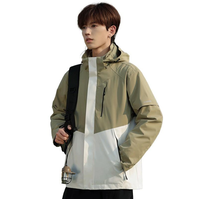Men Women Waterproof Windproof Hiking Jacket Outdoor Travel Coat Lightweight Hooded Rain Shell