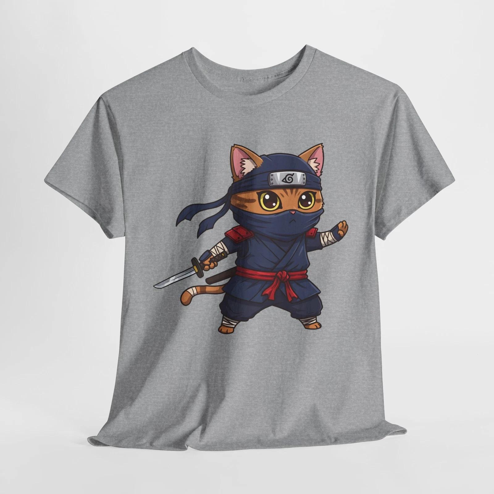 Samurai Cat T-Shirt | Shinto Shrine Japan Tee | Spiritual Zen Shirt 4XL