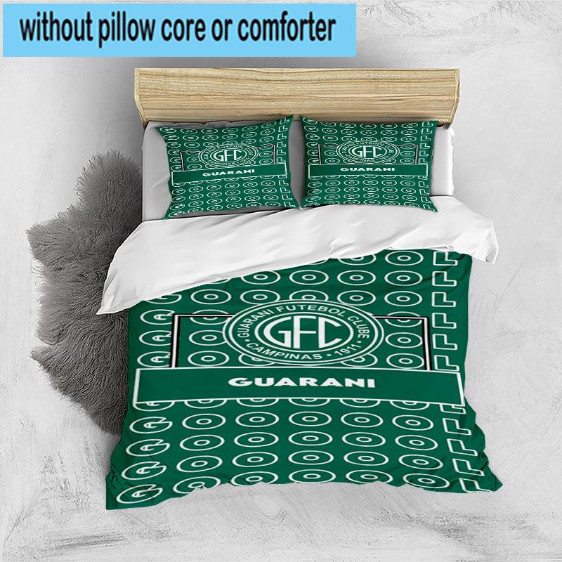 3pcs Football Club Emblem Printed Bedding Set Duvet Cover Closure Includes 1 Duvet Cover & 2 Pillowcases Bedding Sets Home Decor Gifts