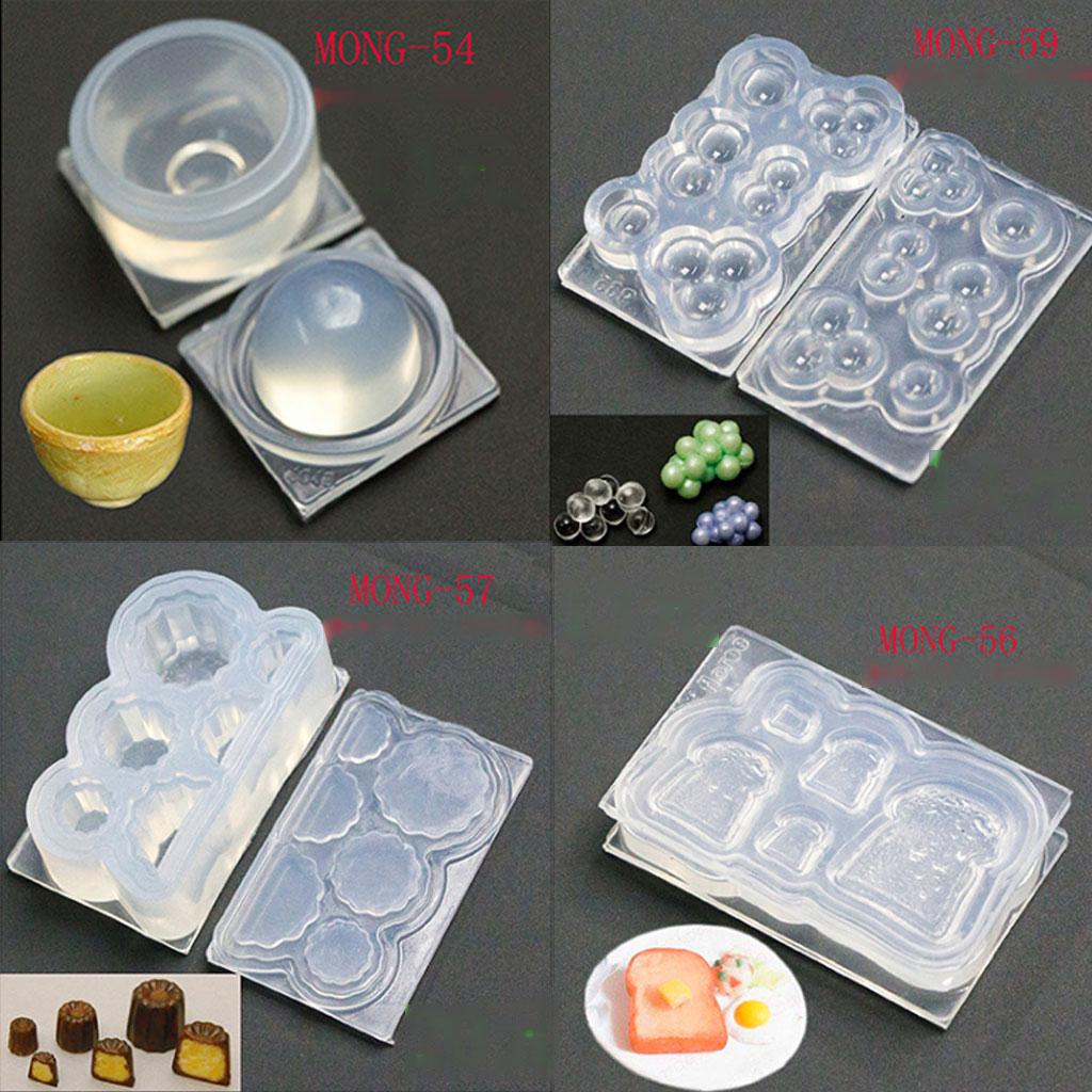 Clay Mold for Miniature Cake Cupcake Food Bread Silicone Resin Mold Bottle Jar Container Epoxy Mold Jewelry Casting