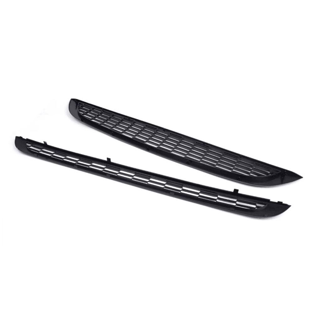 2Pcs Front Upper & Lower Grille Honeycomb Mesh Grille Cover Compatible With MINI One&COOPER R50 R52 R53 51137026202 51137133847 lzkpf00