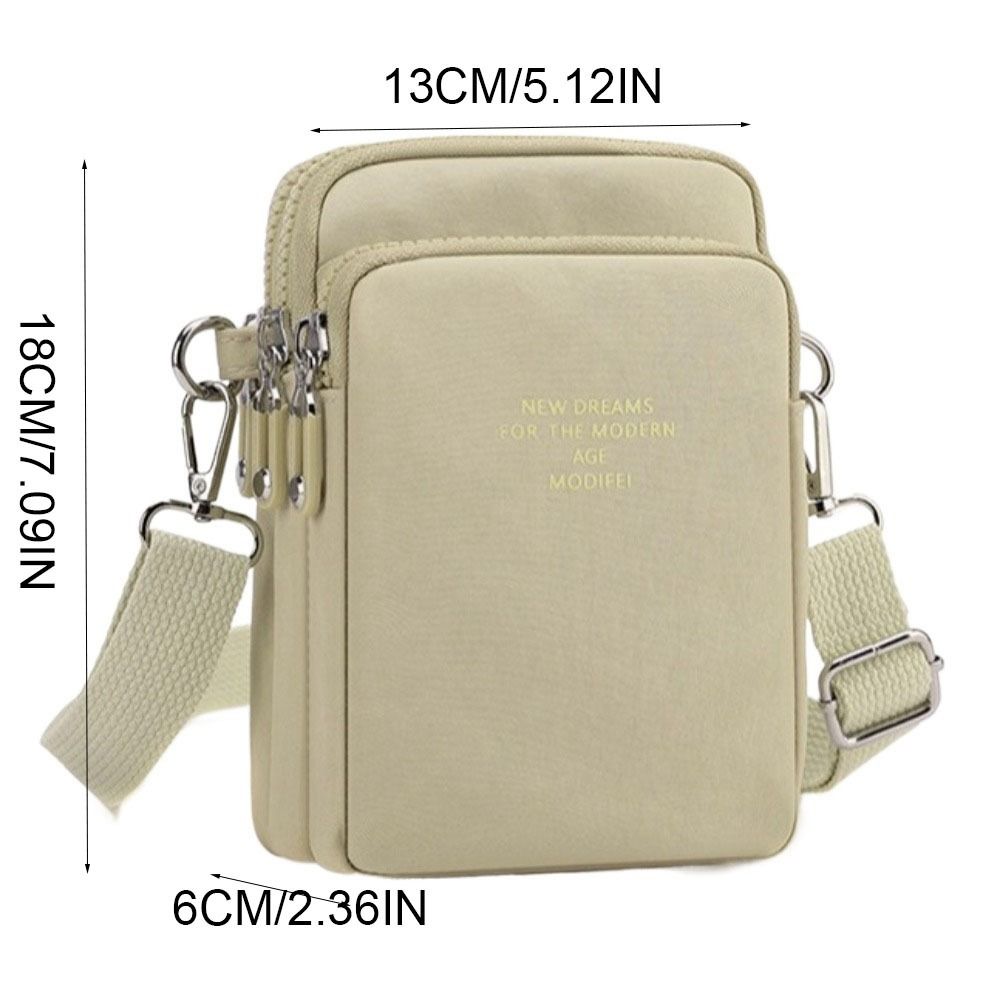 Multi-layer Nylon Shoulder Bag Korean Style Messenger Bags Portable Canvas Crossbody Bag  Outdoor