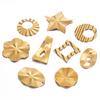10PCS/lot Stainless Steel Gold Earring Findings Embossing Flower Link Connectors DIY Dangle Ear Wire Components Gold Earrings