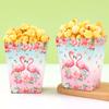 Flamingo Popcorn Box Hawaiian Summer Beach Birthday Party Decorations Kids Hawaii Luau Tropical Birthday Wedding Party Supplies