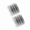 8pcs set Plastic MultiSlot Furniture Leg Skid Resistance Pad NonSlip Bed Stopper Foot Mat for Table Desk Sofa Chairs (Transparent)