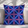 Modern Geometric Throw Pillow Cover Square Cushion Case Home Accent Pillowcase for Living Room Bedroom Blue Pink Print 45x45cm