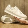Lightweight Men Sneakers Genuine Leather White Shoes Fashion Breathable Retro Training Shoes Athletics Sport Casual Shoes Studen