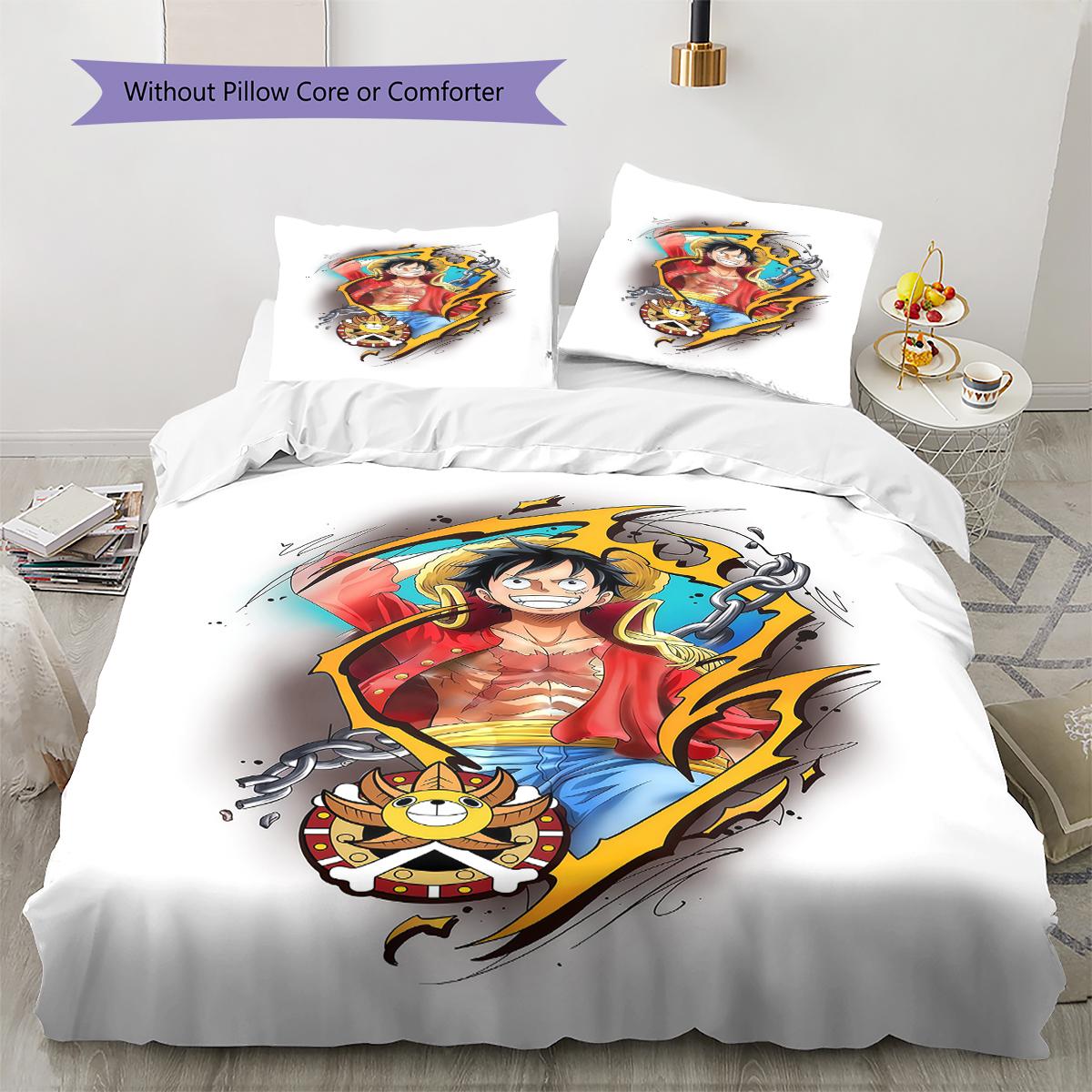ONE PIECE Monkey D. Luffy Soft Cozy Duvet Cover, Kids Bedding Gift Set, Extra Large Different Sizes -HE79 135x200cm