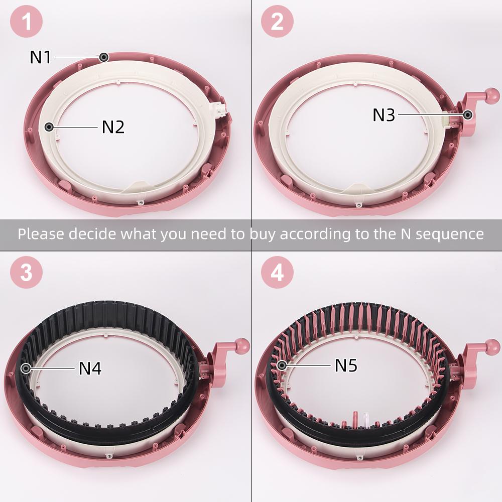 Knitting Machine Row Counter / Tension Forks / Yarn Guide / Crank / Pins Adapter-Replacement Part for Sentro 40, Sentro & QJH 48