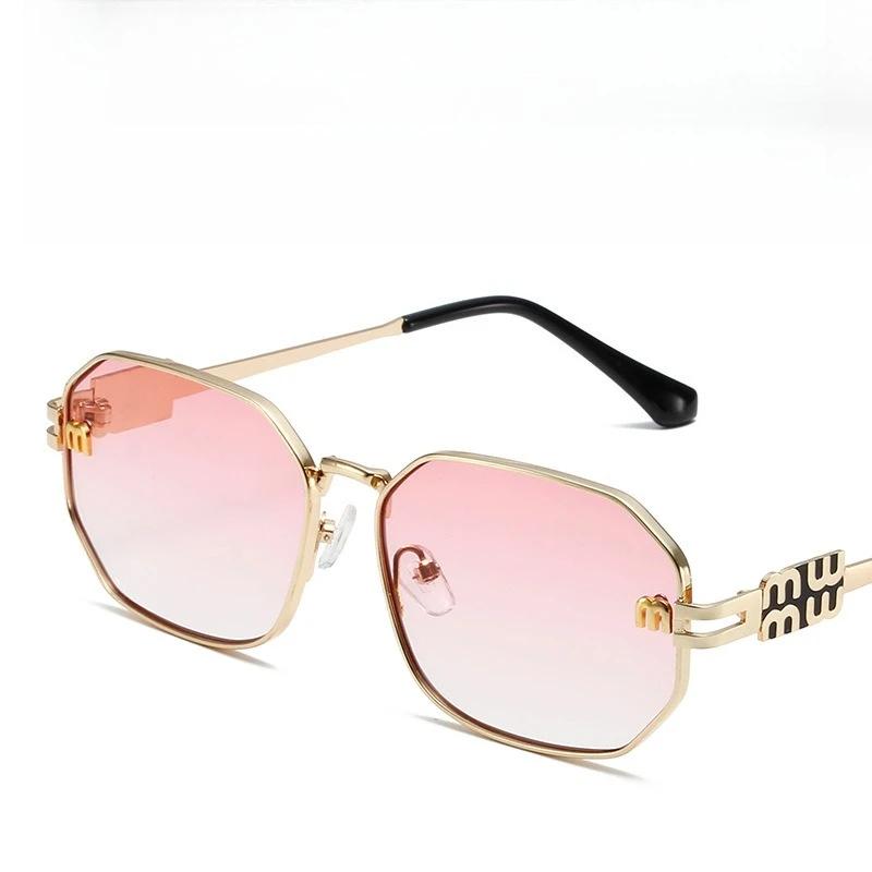 Advanced Polygonal Sunglasses Elegant Metal UV400 Sun Protection Fashion Street Photography Travel Beach Shades Glasses