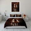 Beautiful Horse Themed Decor Set Soft Comfortable Duvet Cover Bedding Set Included 1*Duvet Cover & 2*Pillowcases, Gift