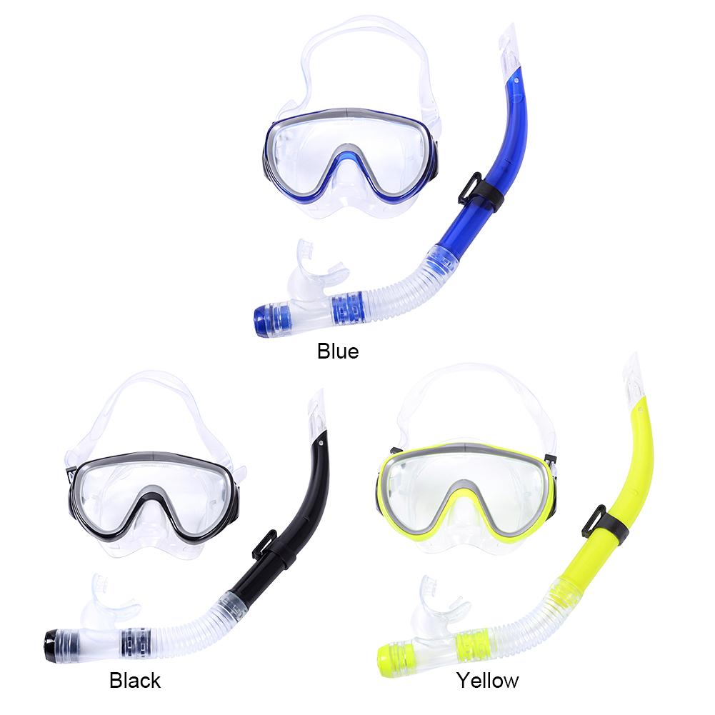 Diving Mask & Snorkel Set Adjustable Swim Goggles No Leakage Diving Snorkel Tube Anti-Fog for Scuba Diving
