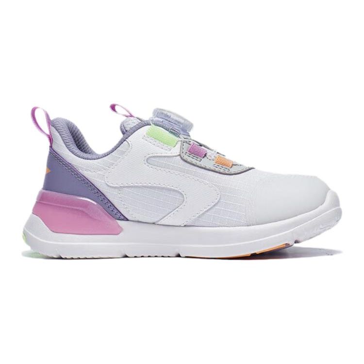 Li Ning Comfortable Casual Non-Slip Wear-Resistant Kids Casual Shoes Kids Shoes White Purple YKNT076-4