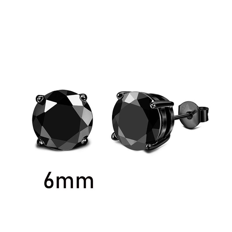 1 Pair Gothic Viking Rune Stud Earrings For Women/Men Stainless Steel Cubic Zirconia Rock Punk Piercing Jewelry