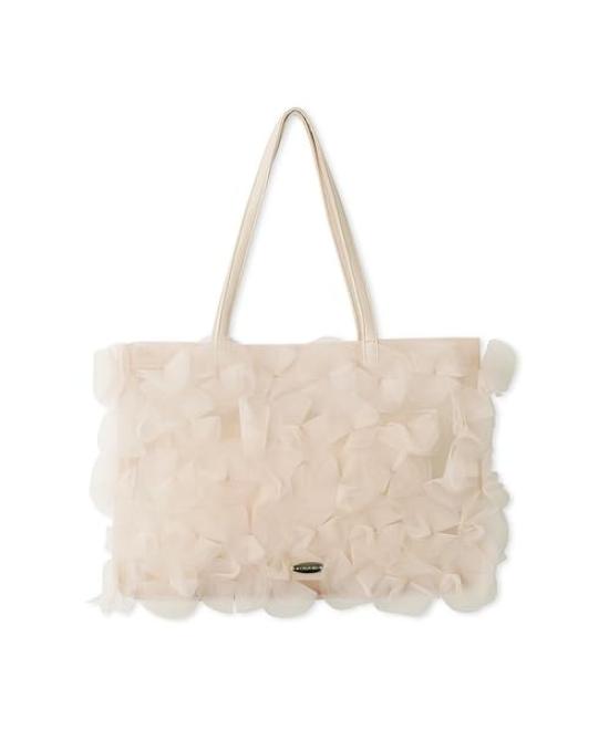 

Сумка из тюля с цветочным узором и косметичкой