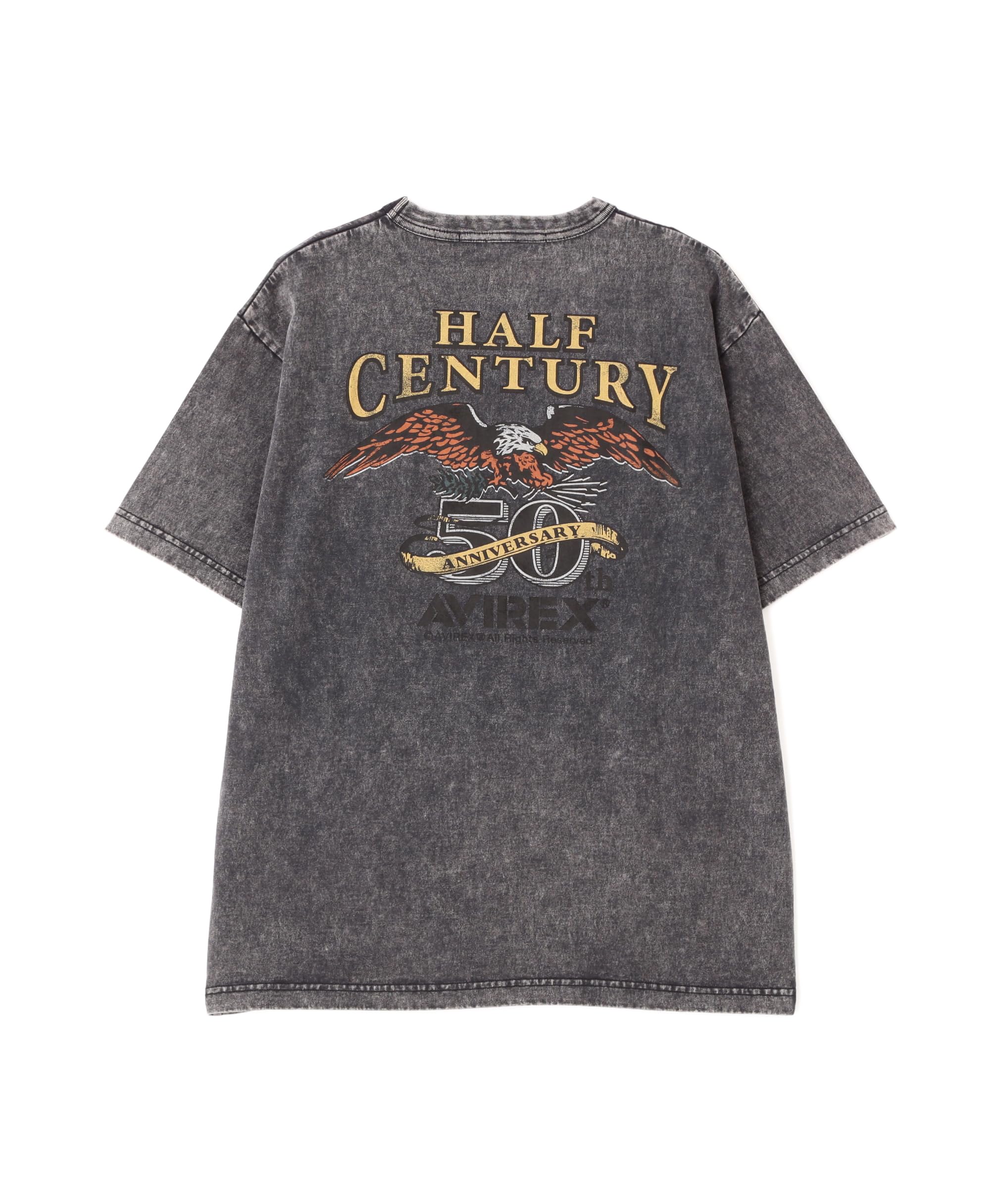 AVIREX HALF-CENTURY ANNIVERSARY T-SHIRT Men s M 410 Charcoal 783-5234001