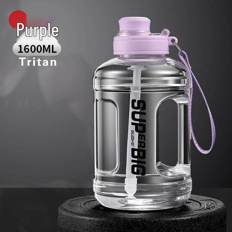 Large Capacity Portable Plastic Water Cup with Straw for Summer Sports