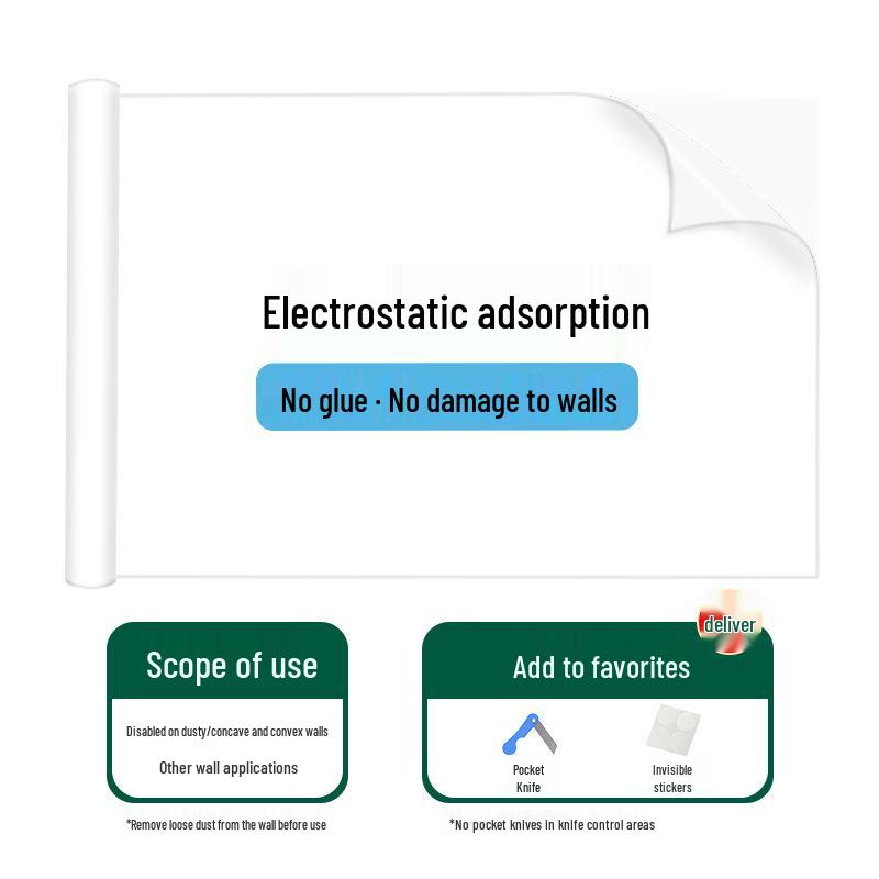 Transparent Electrostatic Wall Stickers: Kids' Room Decor & Protection Film