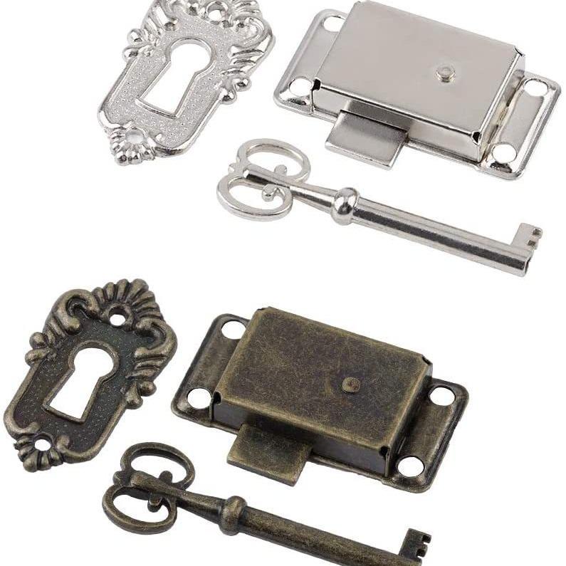 Three-Piece Craft Box Drawer Lock Set – Cabinet & Jewelry Box Alloy Hardware