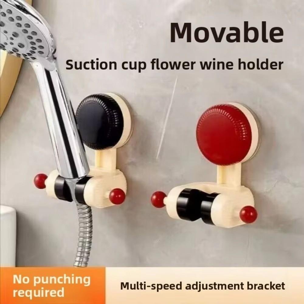 Wall Mount Shower Head Fixed Bracket Suction Cup Shower Support Stand  Bathroom Accessories