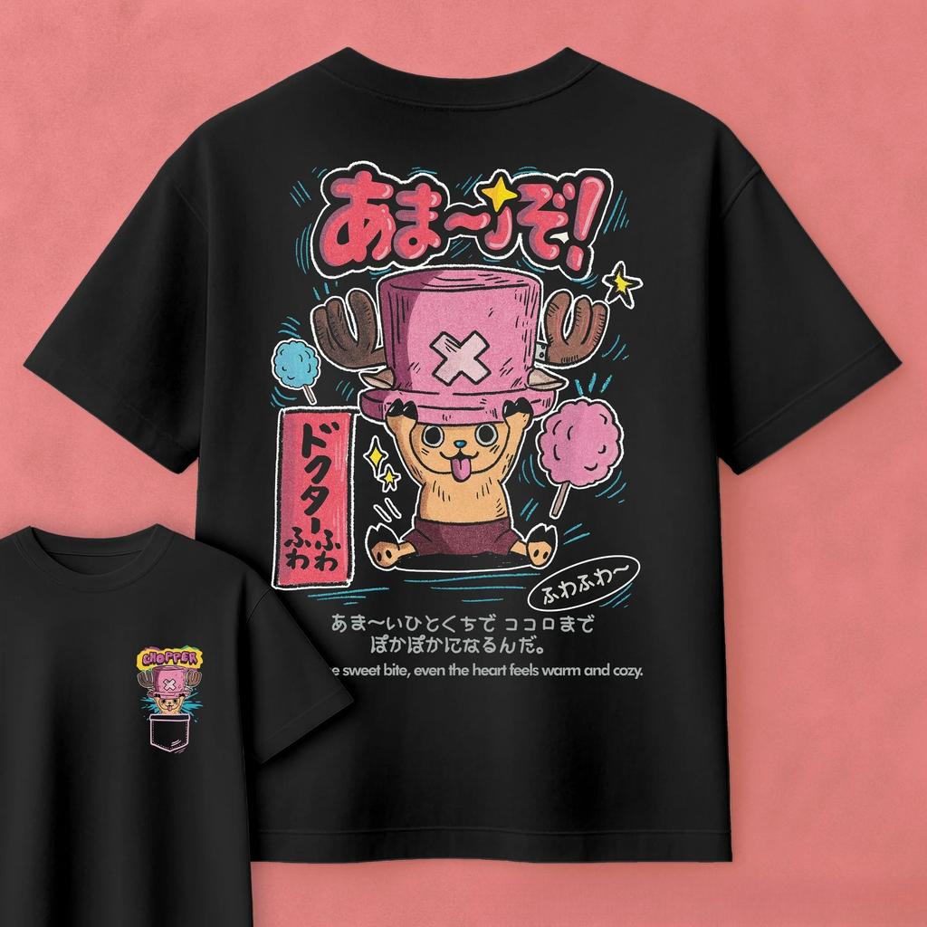 2026 Summer One Piece Anime Tony Tony Chopper Printed Loose Shortsleeved Pure Cotton Childrens Tshirt Tide Unisex Casual Y2k