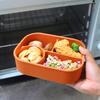 BPA-free Silicone Lunch Box 4 Compartments Food Storage Container Microwave Safe Lunch Box  Picnics