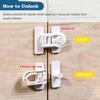 2Pcs Refrigerator Lock Baby Child Safety Lock - Fast And Easy Adhesive Cabinet Drawer Lock Mult