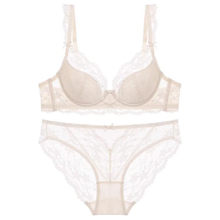 French seamless gathering thin lifting anti-sagging collection sub-breasts pure lace text