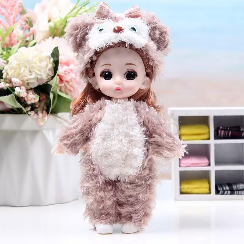 17cm Multi-jointed Doll with Replaceable Clothes - Princess Hengchao Hand-painted Playhouse Figure