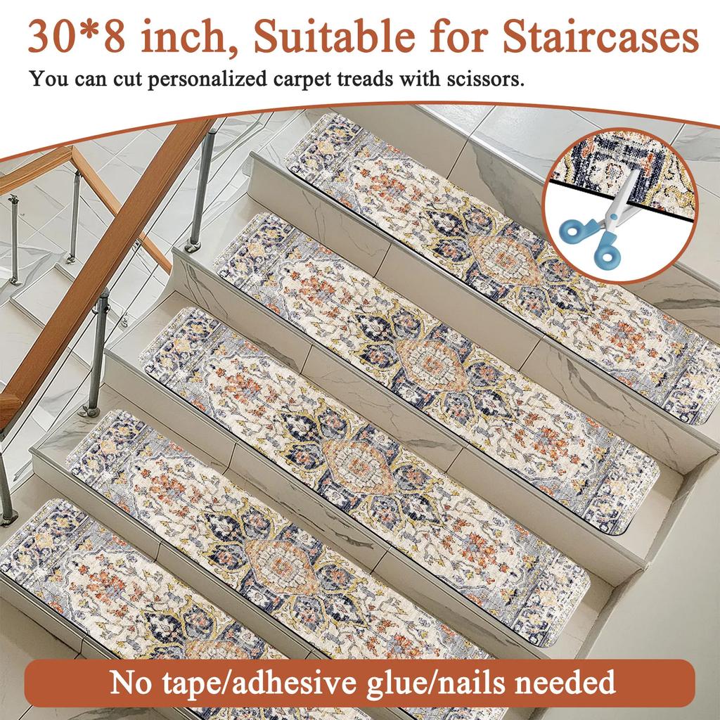 Holzstufen Anti-Rutsch-Matte Gummi Sicherheitsmatte Verschleißfest Weicher Indoor-Teppich Kinder Ältere Menschen Benutzung Treppenstufenmatte