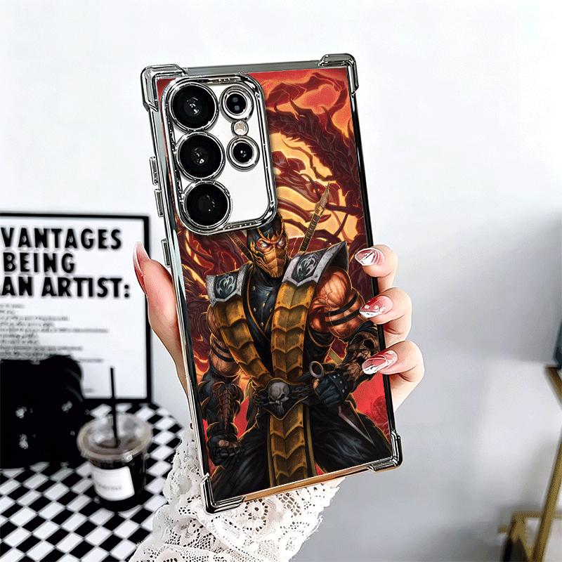 Mortal Kombat Game Plating Phone Case For Samsung Galaxy S24 S25 FE S26 Edge S23 Ultra S22 S21 Plus S20 Anti-Fall Airabag Cover