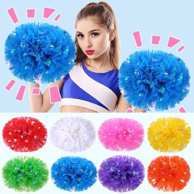 25cm Game Pompoms 9 Colors Cheerleading Cheering Cheap Practical Pompoms  Sports Cheerleading